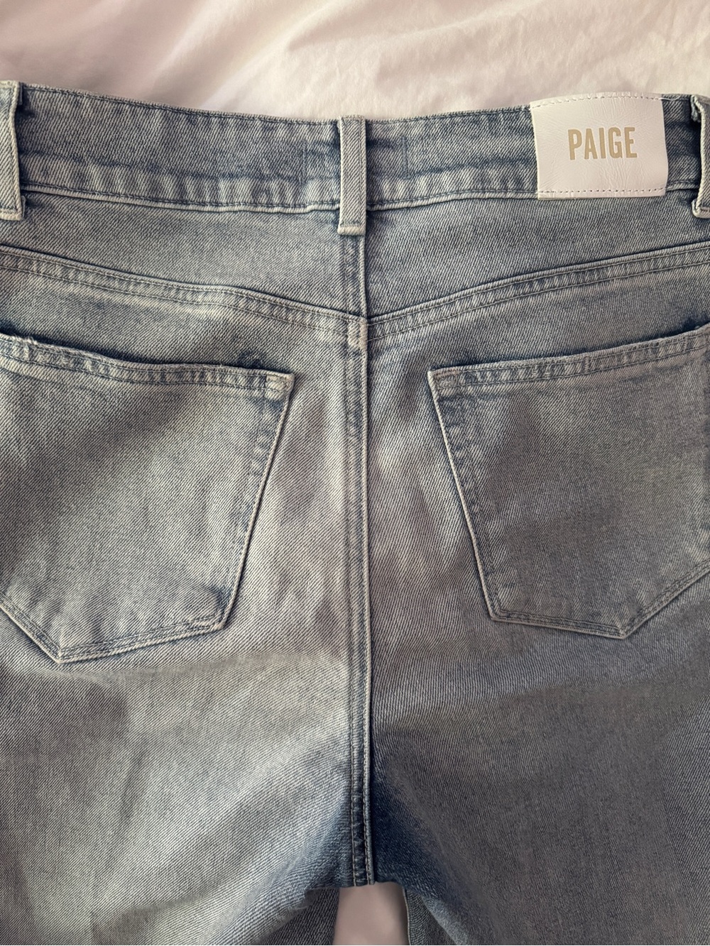 PAIGE Light Wash High-Rise Wide Leg Jeans - Picture 9 of 16